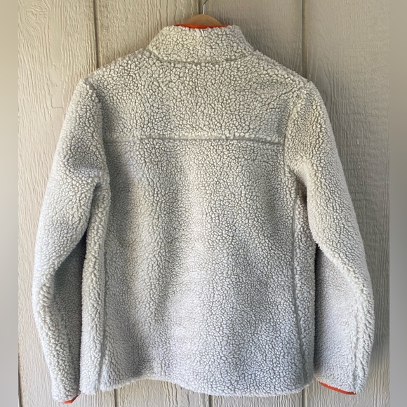 Eddie Bauer Sherpa Fleece Jacket Oatmeal Deep Pile Range Finder Womens Size M - Picture 10 of 11